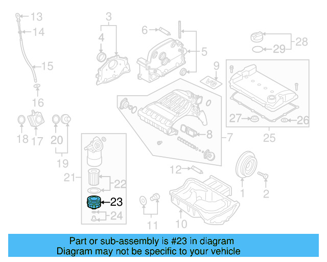 Engine Oil Filter Housing 021-115-433-E - View 4