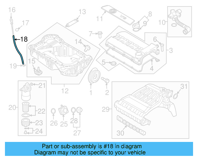 Engine Oil Dipstick Tube 022-115-629-S - View 2