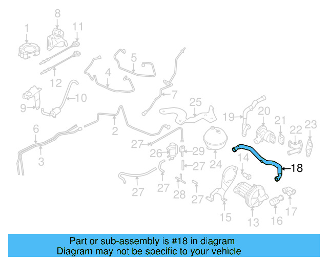 Secondary Air Injection Pump Hose 022-131-149-AC - View 7