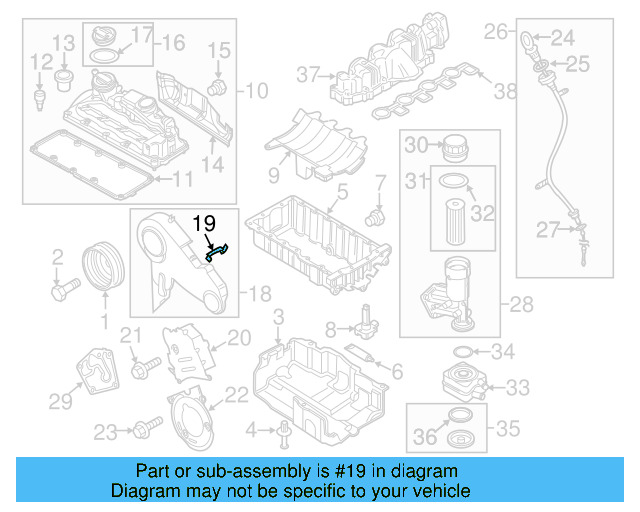 Engine Timing Cover Clip 026-109-150-A - View 5
