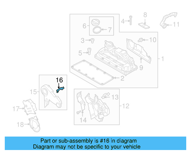 Inner Timing Cover Retainer Clip 026-109-150-A - View 7