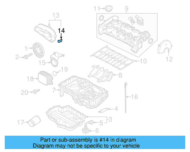 Inner Timing Cover Retainer Clip 026-109-150-A - View 10