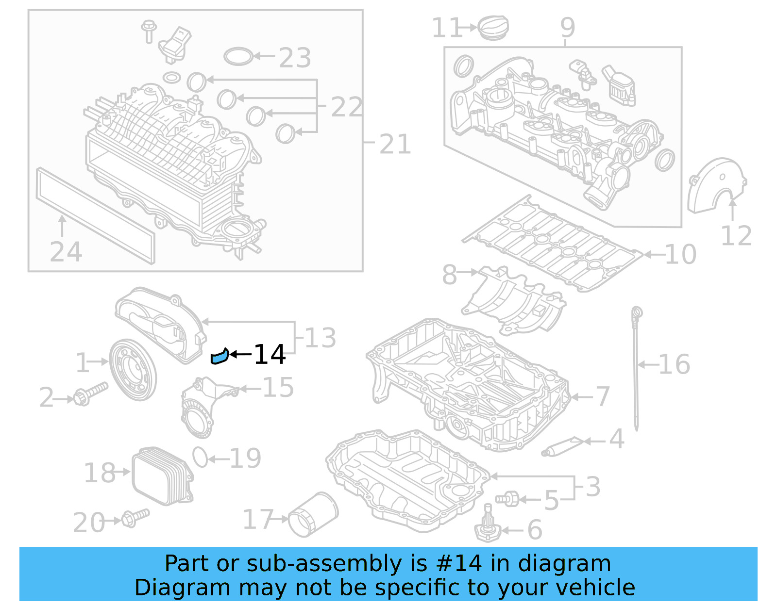 Inner Timing Cover Retainer Clip 026-109-150-A - View 11