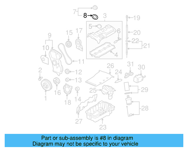 Filler Cap Gasket 036-115-111-B - View 71
