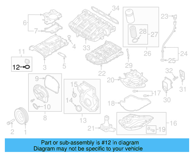 Filler Cap Gasket 036-115-111-B - View 70