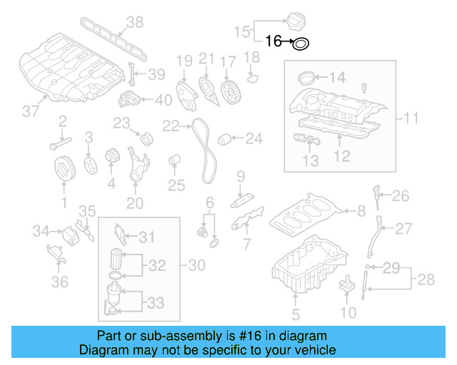 Filler Cap Gasket 036-115-111-B - View 64