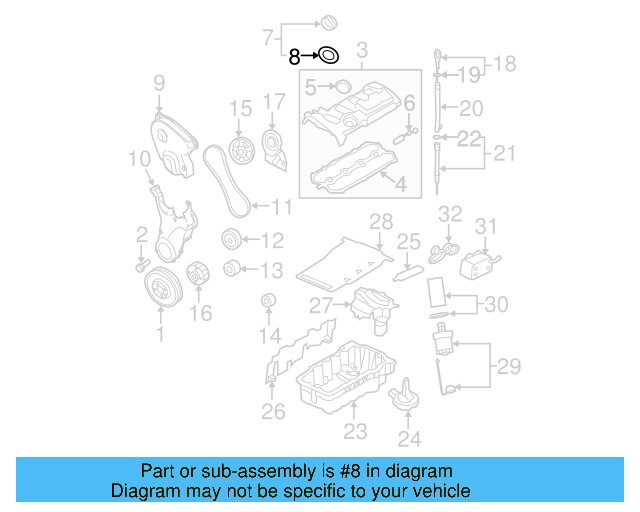 Filler Cap Gasket 036-115-111-B - View 108