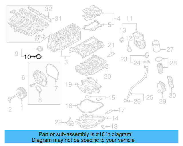Filler Cap Gasket 036-115-111-B - View 47