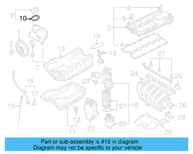 Filler Cap Gasket 036-115-111-B - View 45