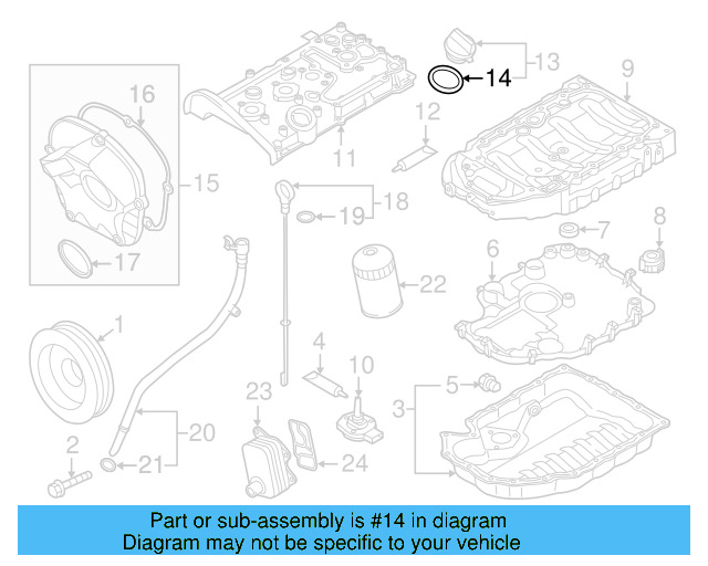 Filler Cap Gasket 036-115-111-B - View 36