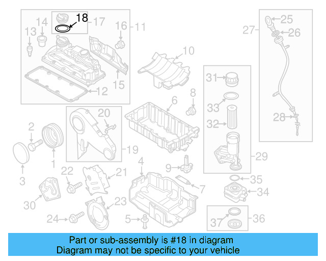 Filler Cap Gasket 036-115-111-B - View 116