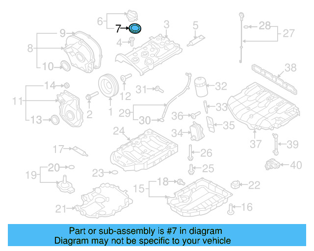 Filler Cap Gasket 036-115-111-B - View 12