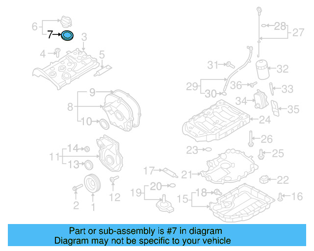 Filler Cap Gasket 036-115-111-B - View 7
