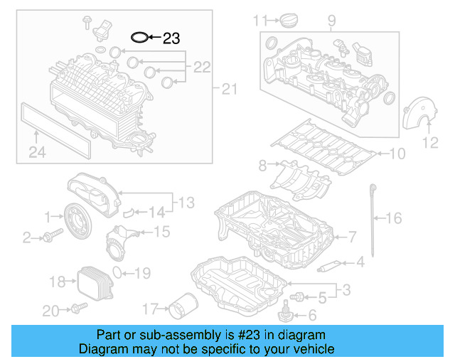 Intake Manifold Gasket 03C-133-073-A - View 10