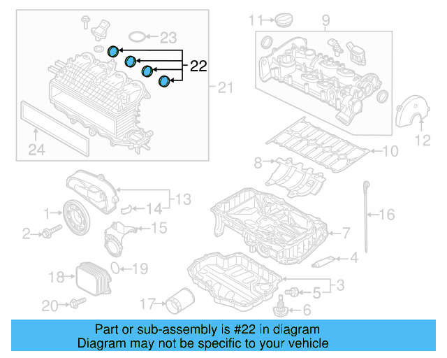 Manifold Gasket 036-129-717-E - View 18