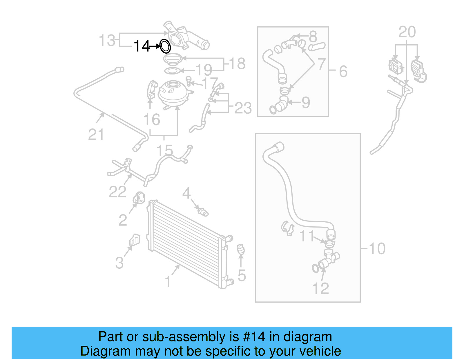 Engine Coolant Outlet Gasket 037-121-688 - View 7