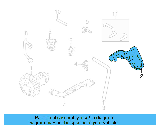 Air Pump Bracket 037-131-085-D - View 2