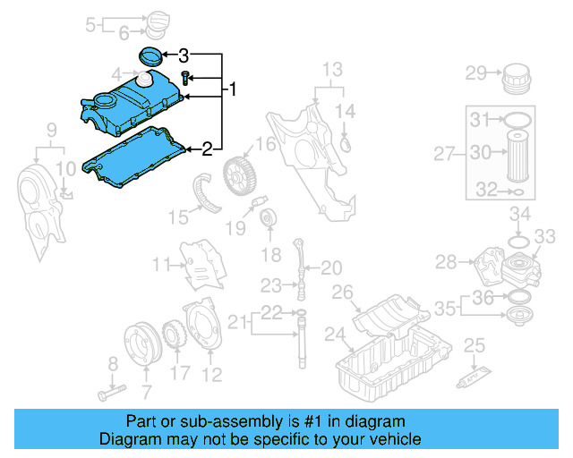 Engine Valve Cover 038-103-469-AF - View 3