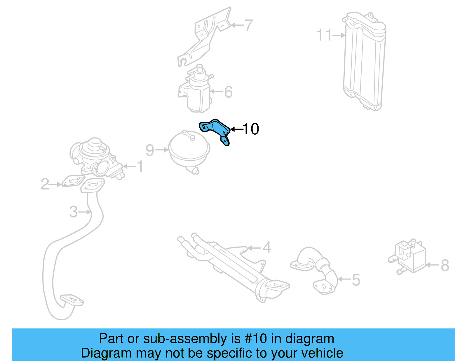 Vacuum Reservoir Bracket 038-103-945-B - View 13