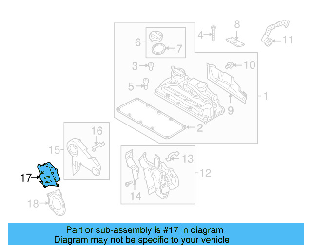Center Timing Cover 038-109-147-D - View 14