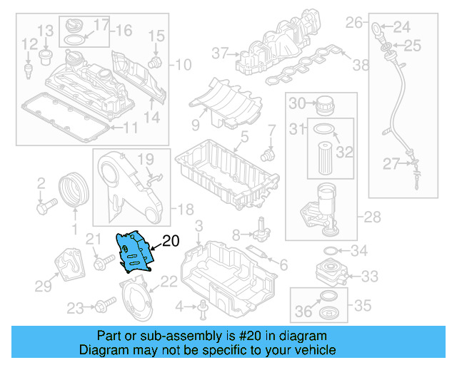 Engine Timing Cover 038-109-147-D