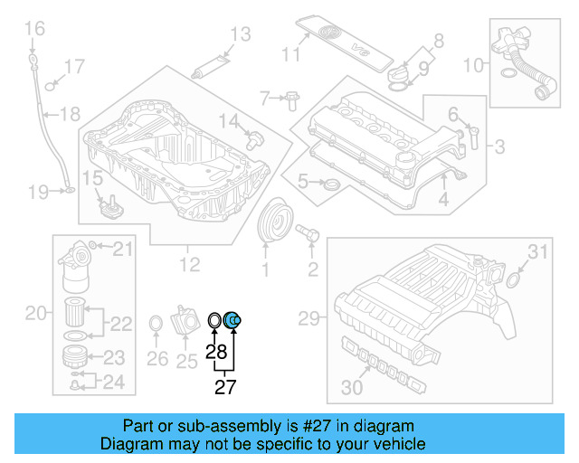 Engine Oil Cooler Cover 038-117-061-B - View 8