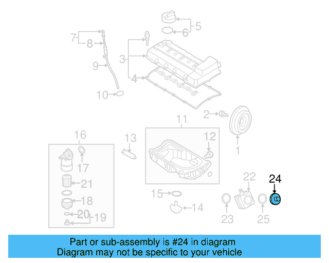 Engine Oil Cooler Cover 038-117-061-B - View 9