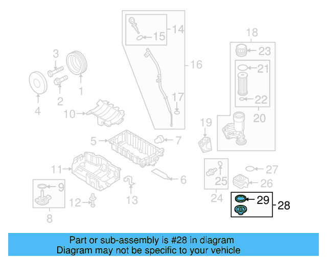 Engine Oil Cooler Cover 038-117-061-B - View 10