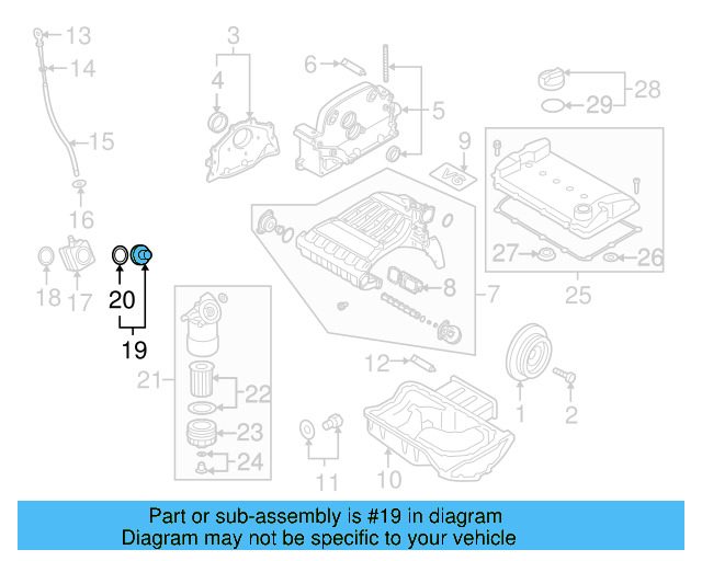 Engine Oil Cooler Cover 038-117-061-B - View 14