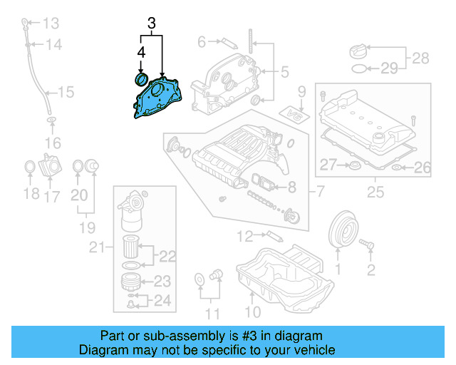 Engine Oil Cooler Cover 038-117-061-B