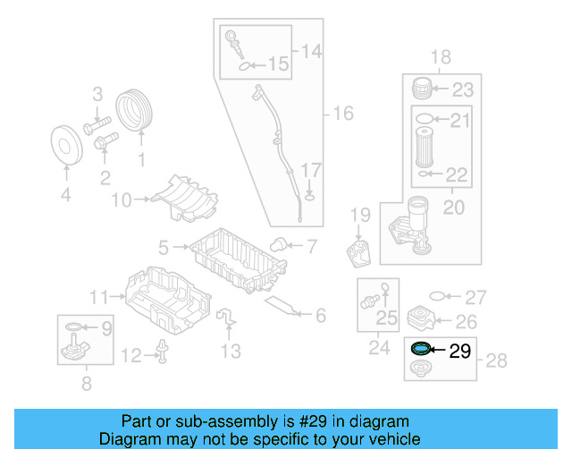 Engine Oil Cooler Gasket 038-117-070 - View 15