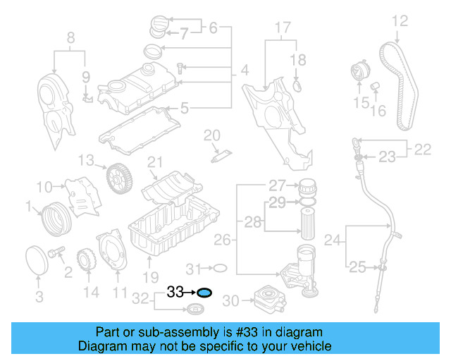 Engine Oil Cooler Gasket 038-117-070 - View 7