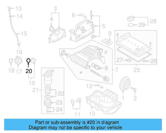 Engine Oil Cooler Gasket 038-117-070 - View 5
