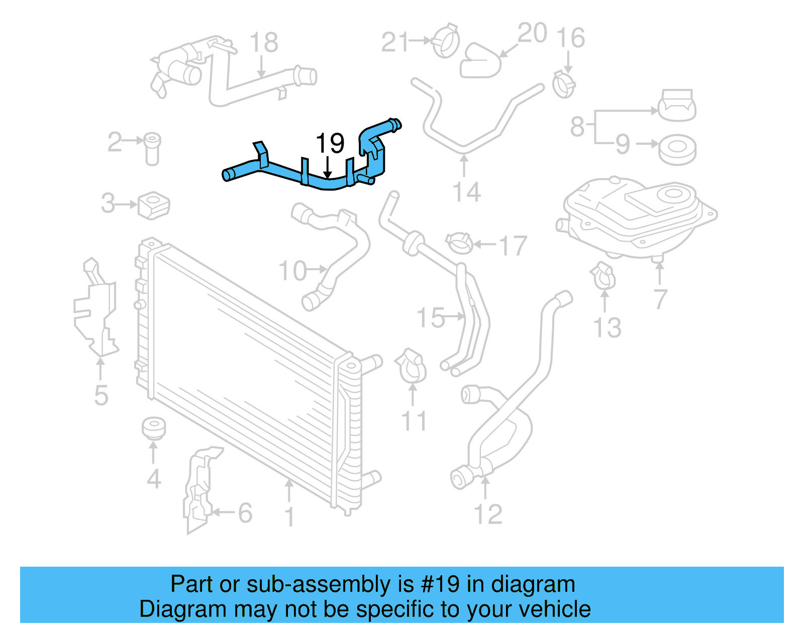 Water Pipe 038-121-065-BH - View 3