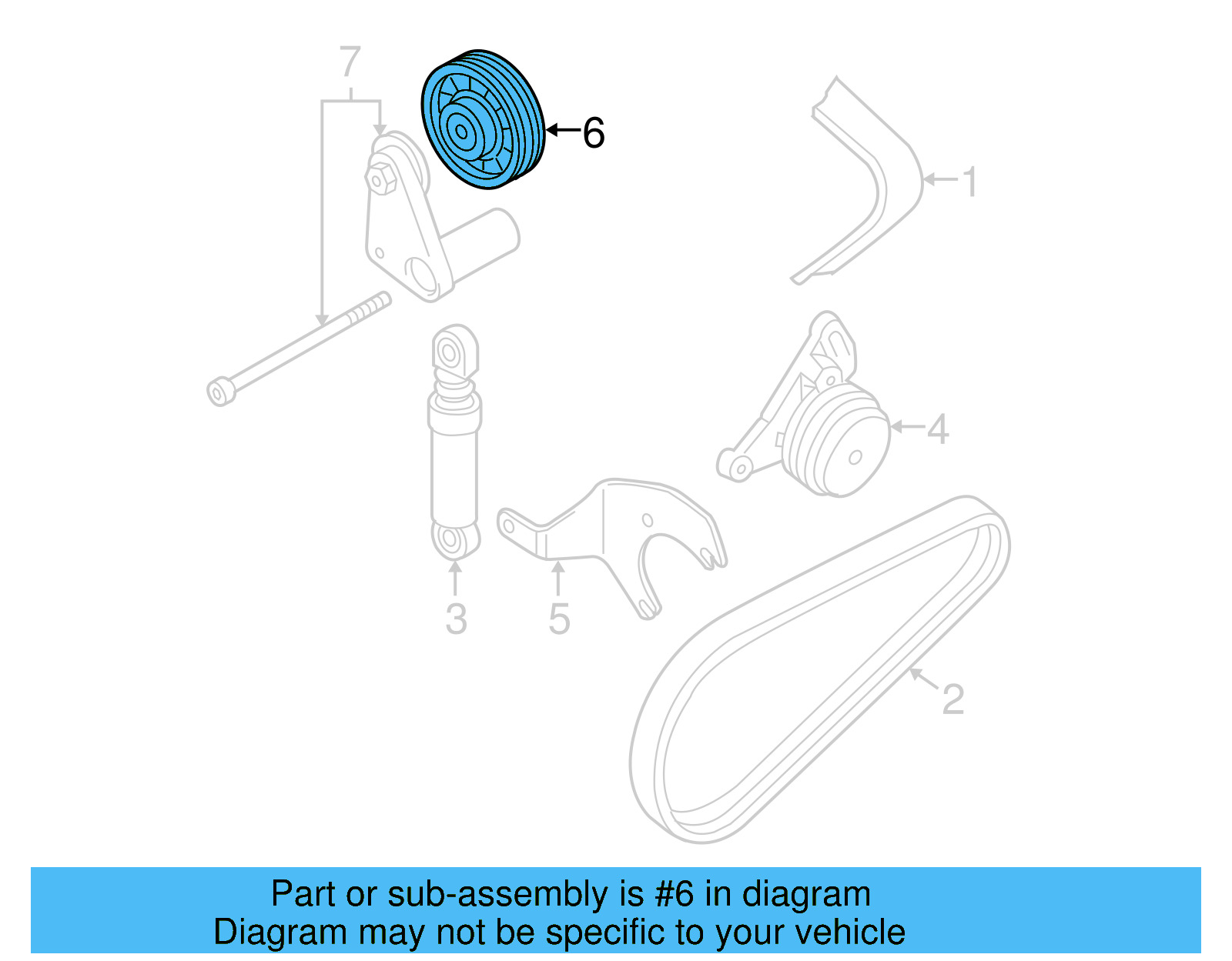 Tension Pulley 038-145-278 - View 4