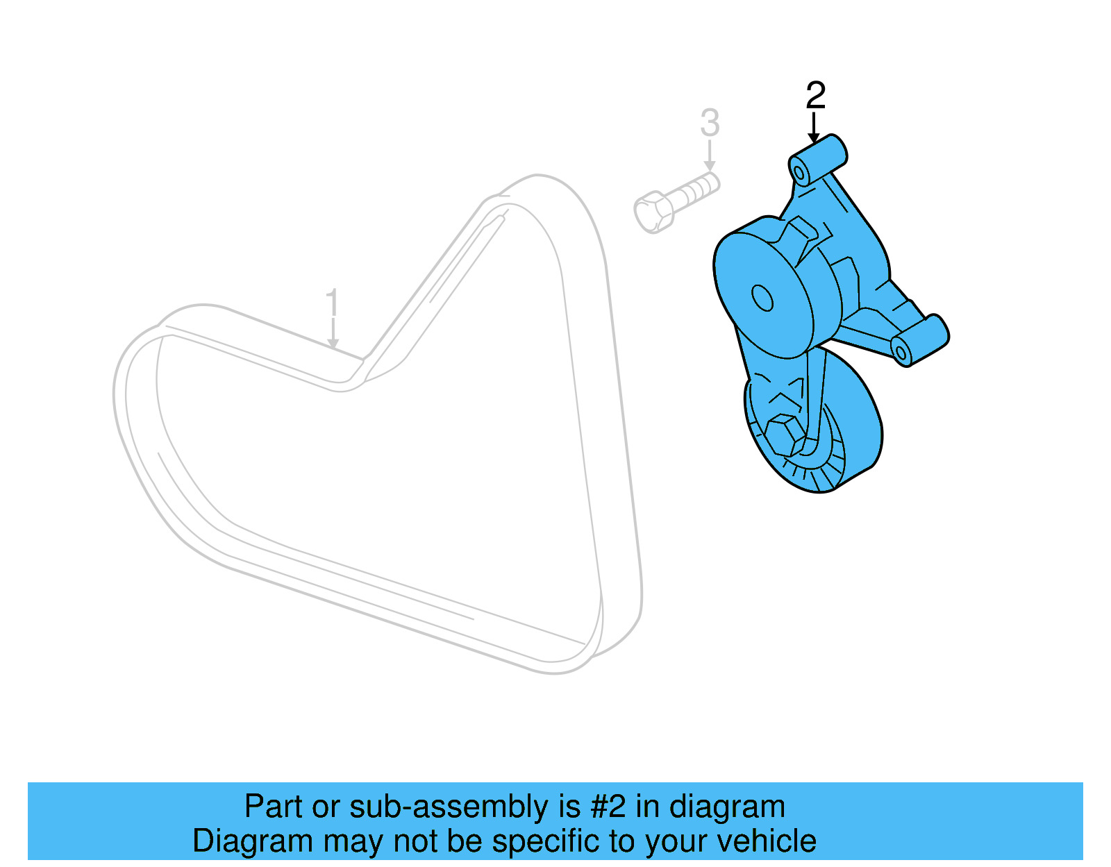 Accessory Drive Belt Tensioner Assembly 038-903-315-AP - View 3