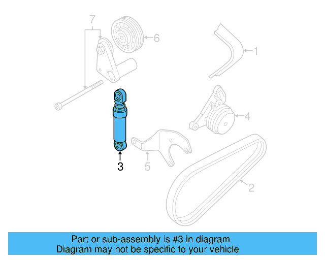 Tension Pulley Bracket 038-903-315-P - View 7
