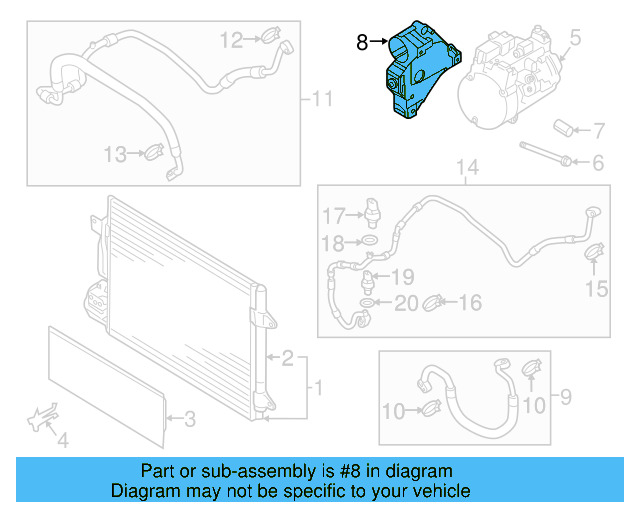 Compressor Bracket 03C-903-143-B - View 3