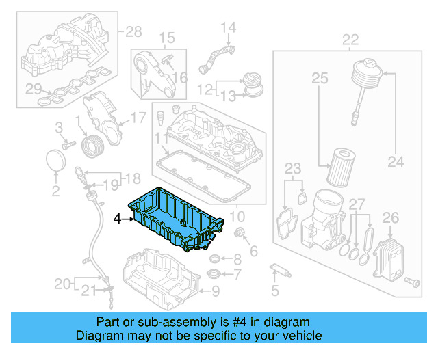 Oil Pan 03G-103-603-AK - View 6