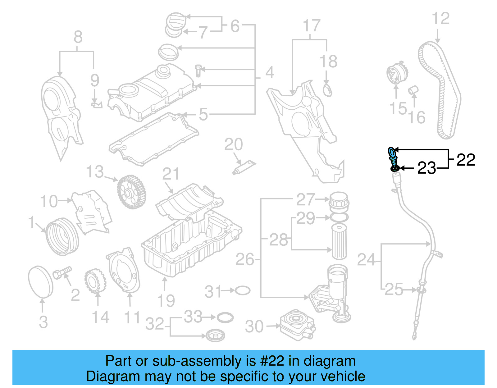 Dipstick 03G-115-611-AA - View 4