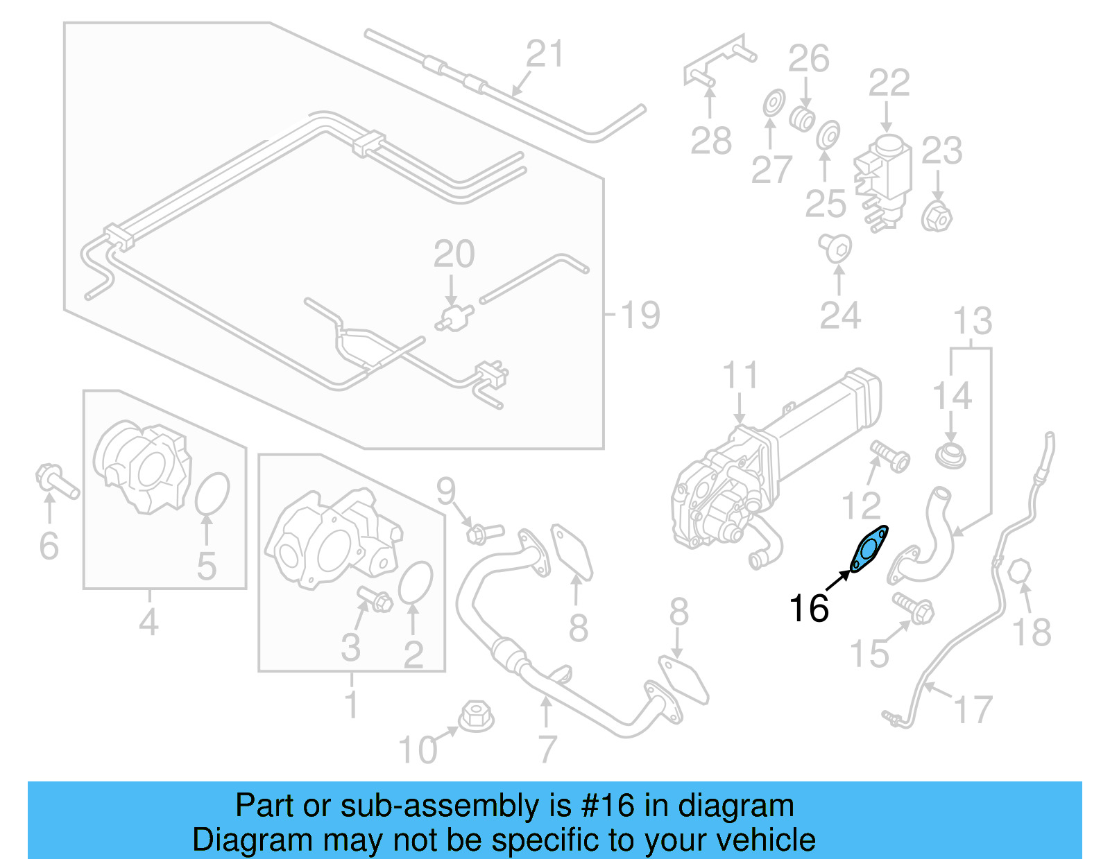 Connector Pipe Gasket 03G-131-547-H - View 15