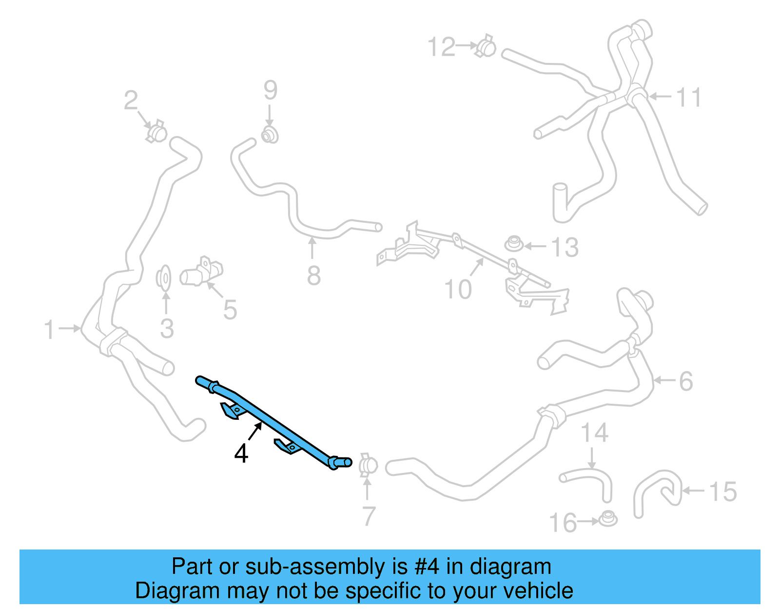 Water Pipe 03H-121-065-J - View 8