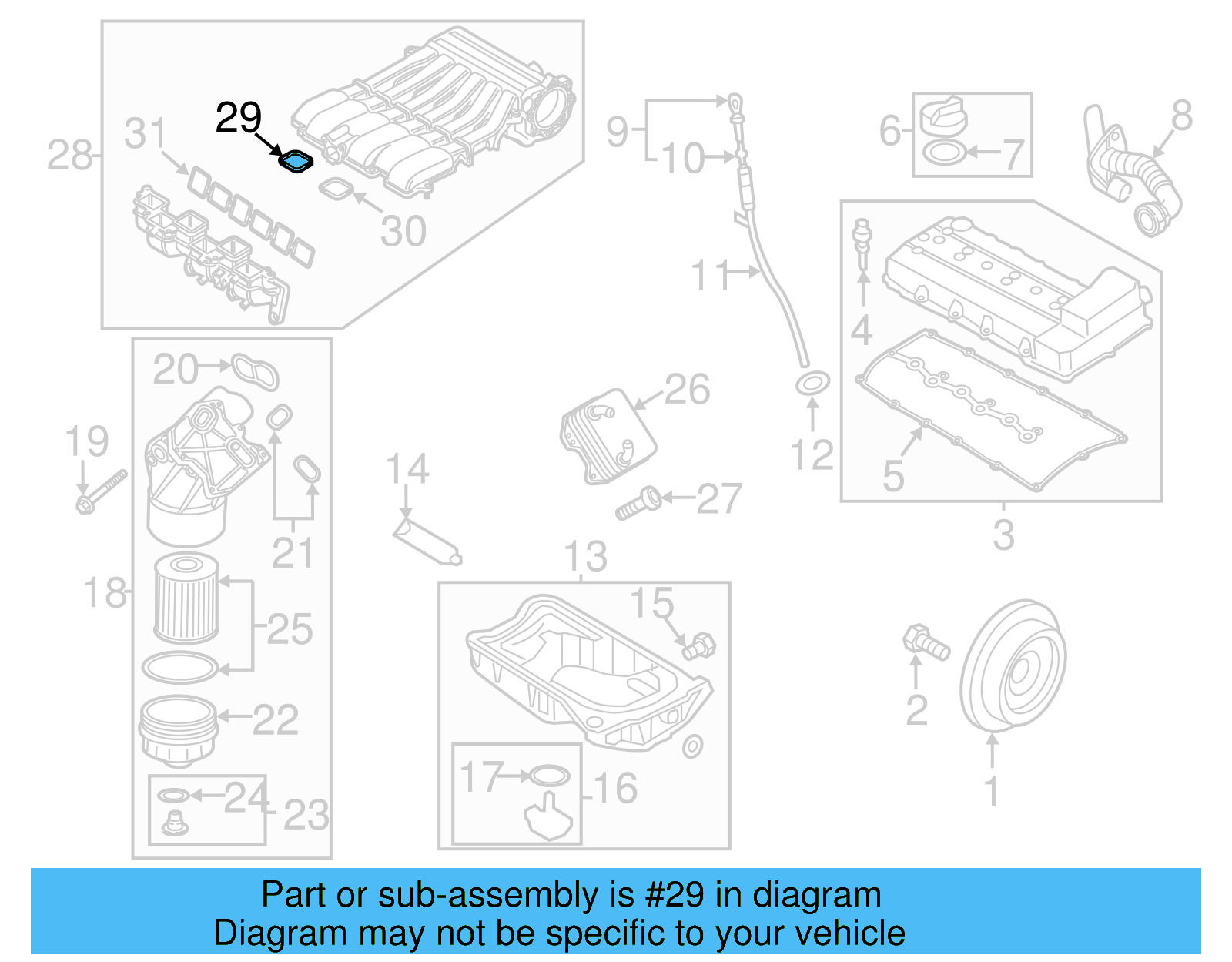 Engine Intake Manifold Gasket 03H-133-237-G - View 9