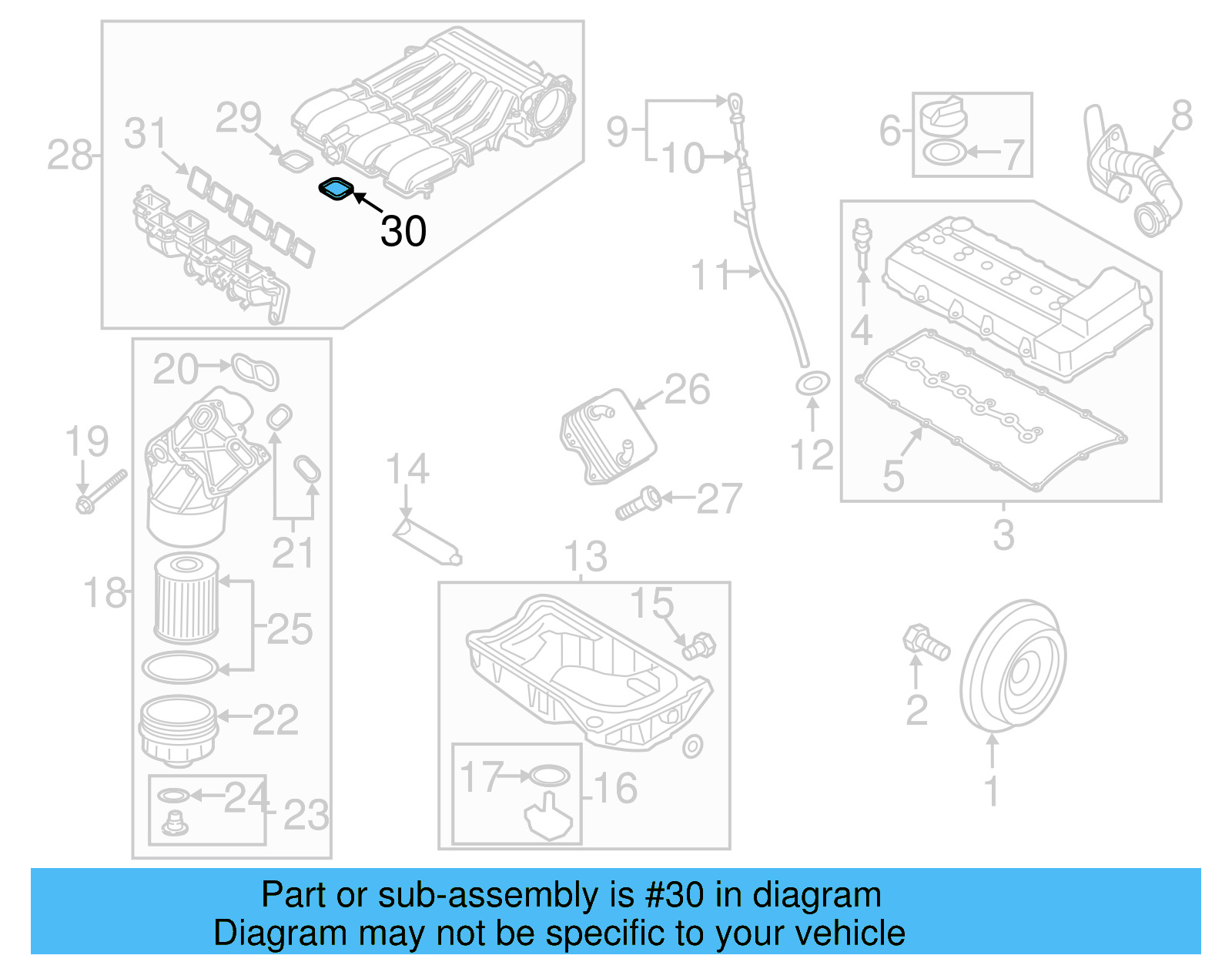 Engine Intake Manifold Gasket 03H-133-237-J - View 25