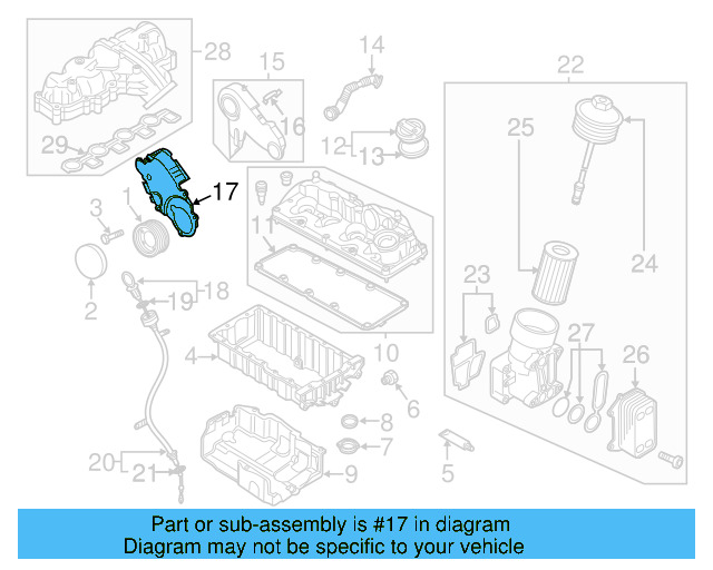 Lower Timing Cover 03L-109-147-D - View 3