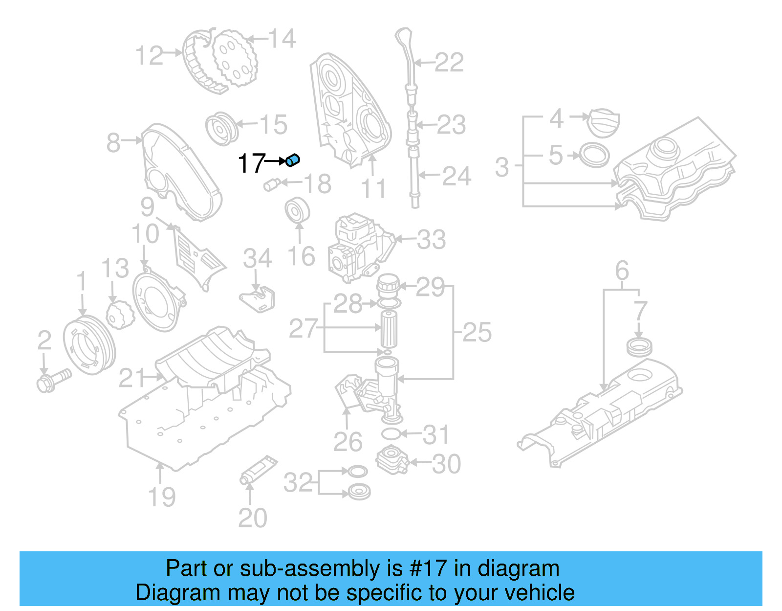 Engine Timing Belt Idler 03L-109-244-D