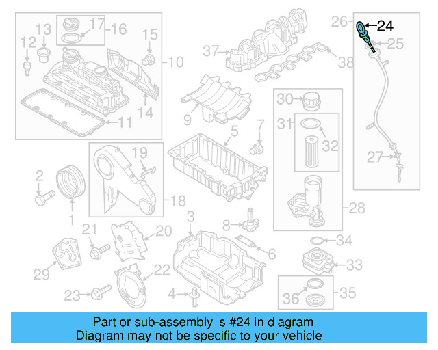 Engine Oil Dipstick 03L-115-611-AA - View 15