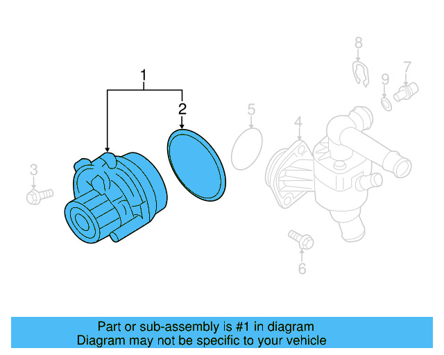 Water Pump Assembly 03L-121-011-P - View 10