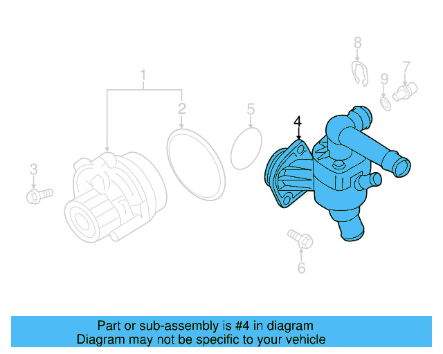Thermostat Housing 03L-121-111-Q - View 2