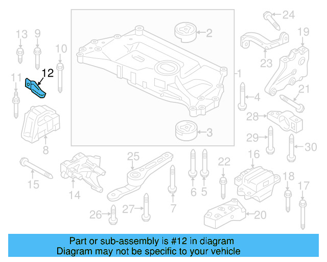 Motor Mount Support 1K0-199-588 - View 121